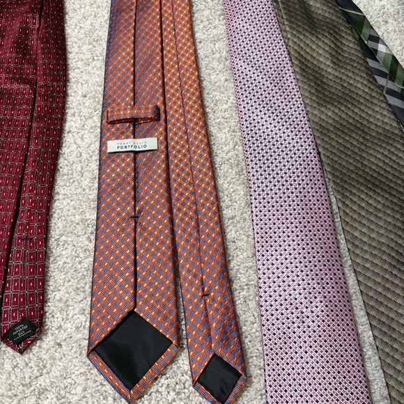 OBO Lot of 7 Men's Designer Silk Tie Bundle Michael Kors/others - Picture 5 of 8